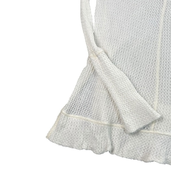 Free People Kate Thermal Top Off The Shoulder In Ivory Size S - Picture 7 of 7